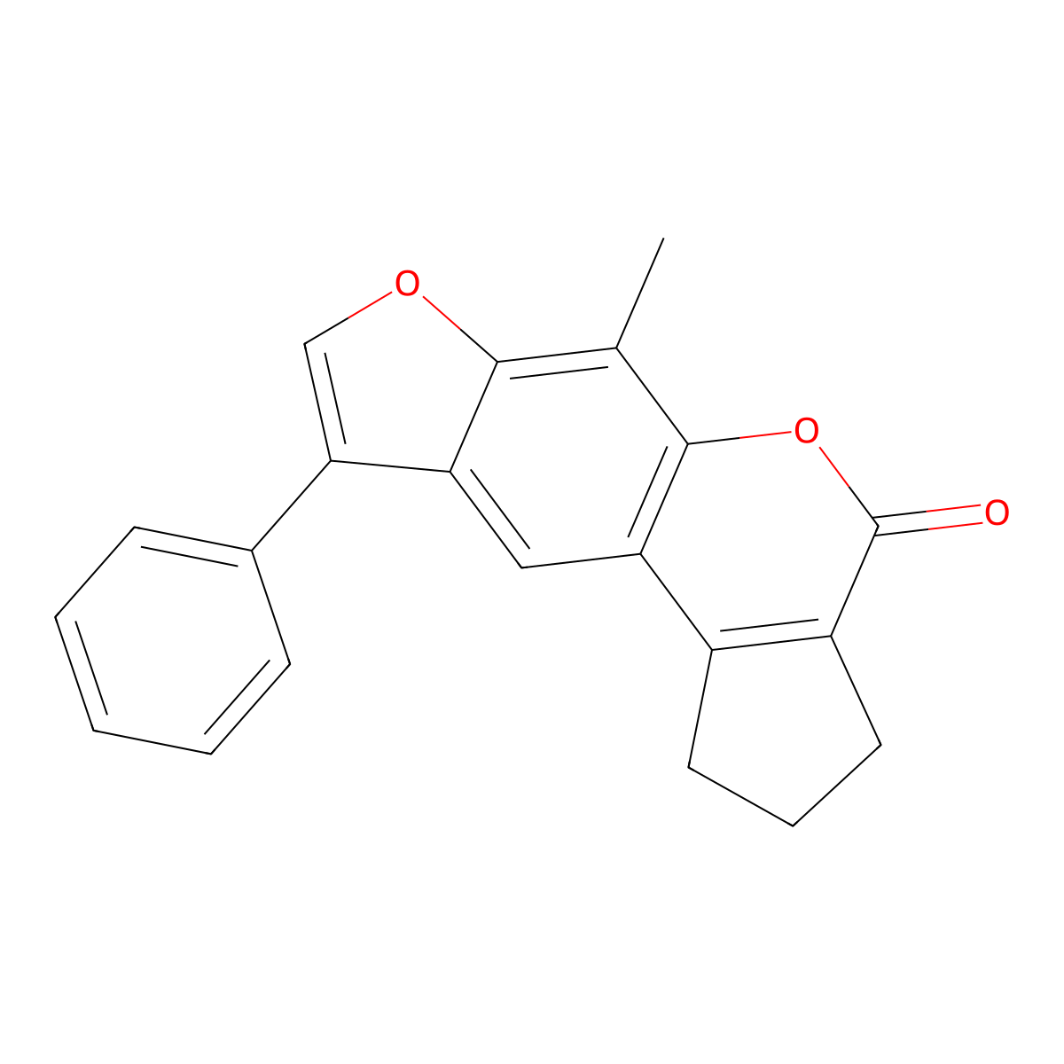 6-methyl-9-phenyl-2,3-dihydrocyclopenta[c]furo[3,2-g]chromen-4(1H)-one molecular structure, CAS 374705-09-6