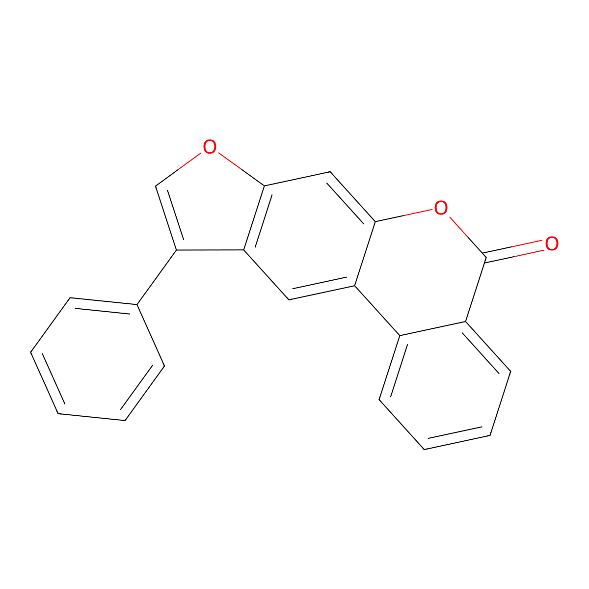 10-phenyl-5H-benzo[c]furo[3,2-g]chromen-5-one molecular structure, CAS 374705-70-1