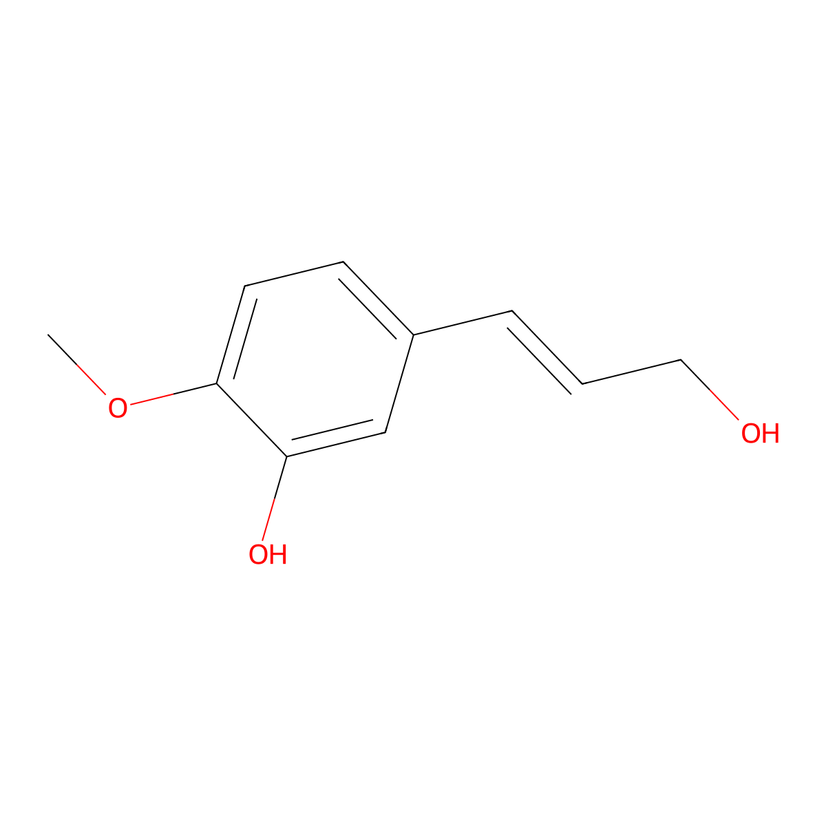 5-(3-Hydroxyprop-1-en-1-yl)-2-methoxyphenol molecular structure, CAS 374706-51-1