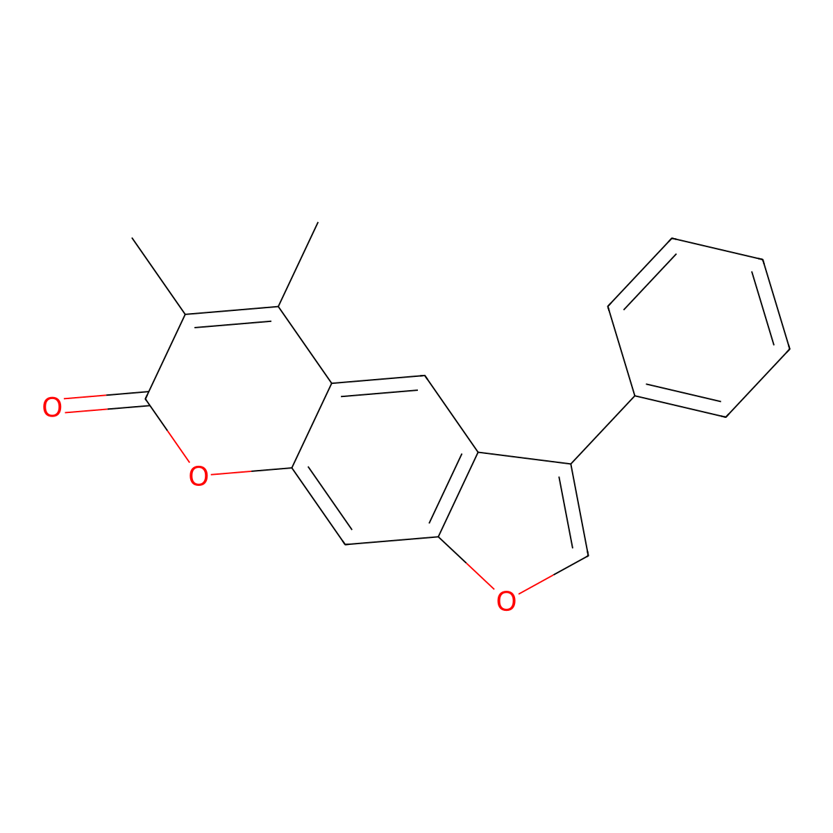 5,6-dimethyl-3-phenyl-7H-furo[3,2-g]chromen-7-one molecular structure, CAS 374706-73-7