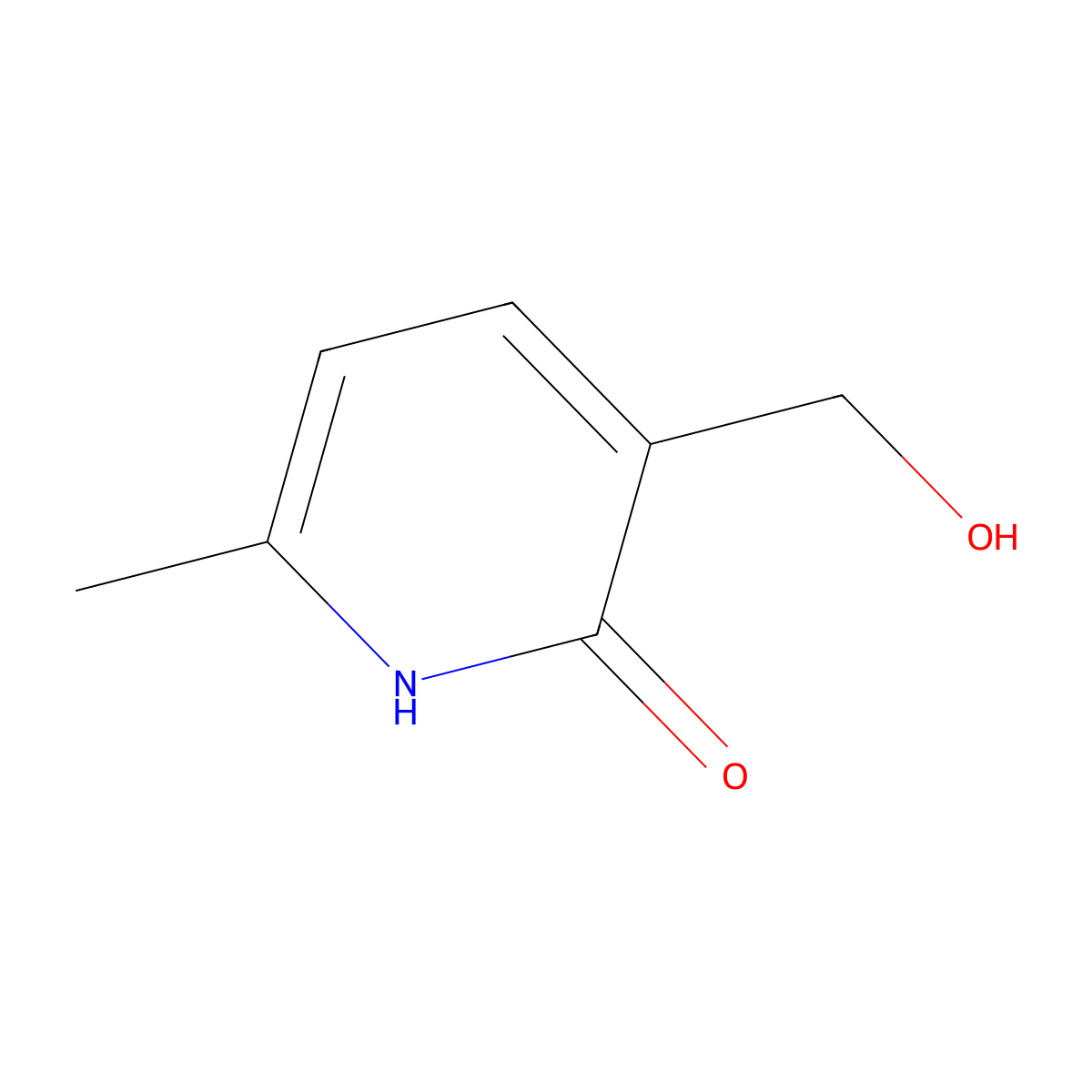 3-(Hydroxymethyl)-6-methylpyridin-2(1H)-one molecular structure, CAS 374706-74-8