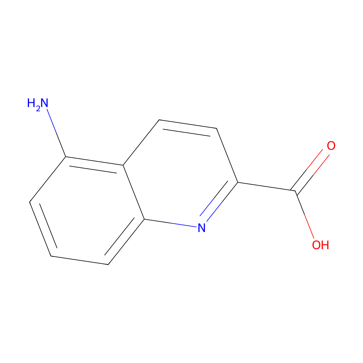 5-aminoquinoline-2-carboxylic Acid molecular structure, CAS 374707-02-5