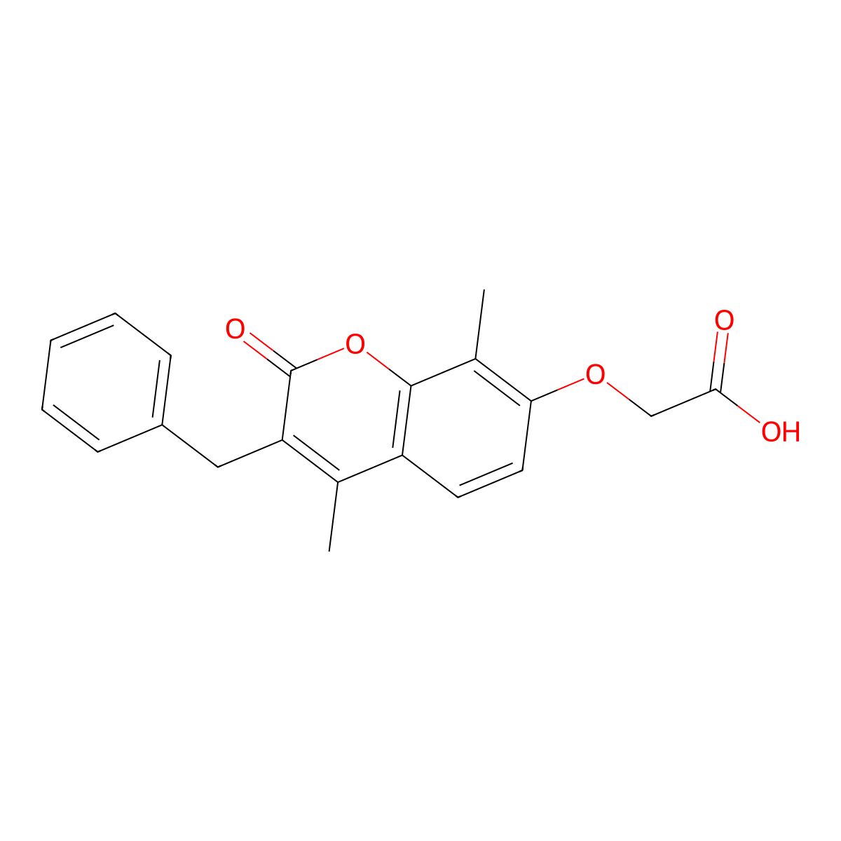 [(3-benzyl-4,8-dimethyl-2-oxo-2H-chromen-7-yl)oxy]acetic acid molecular structure, CAS 374707-77-4