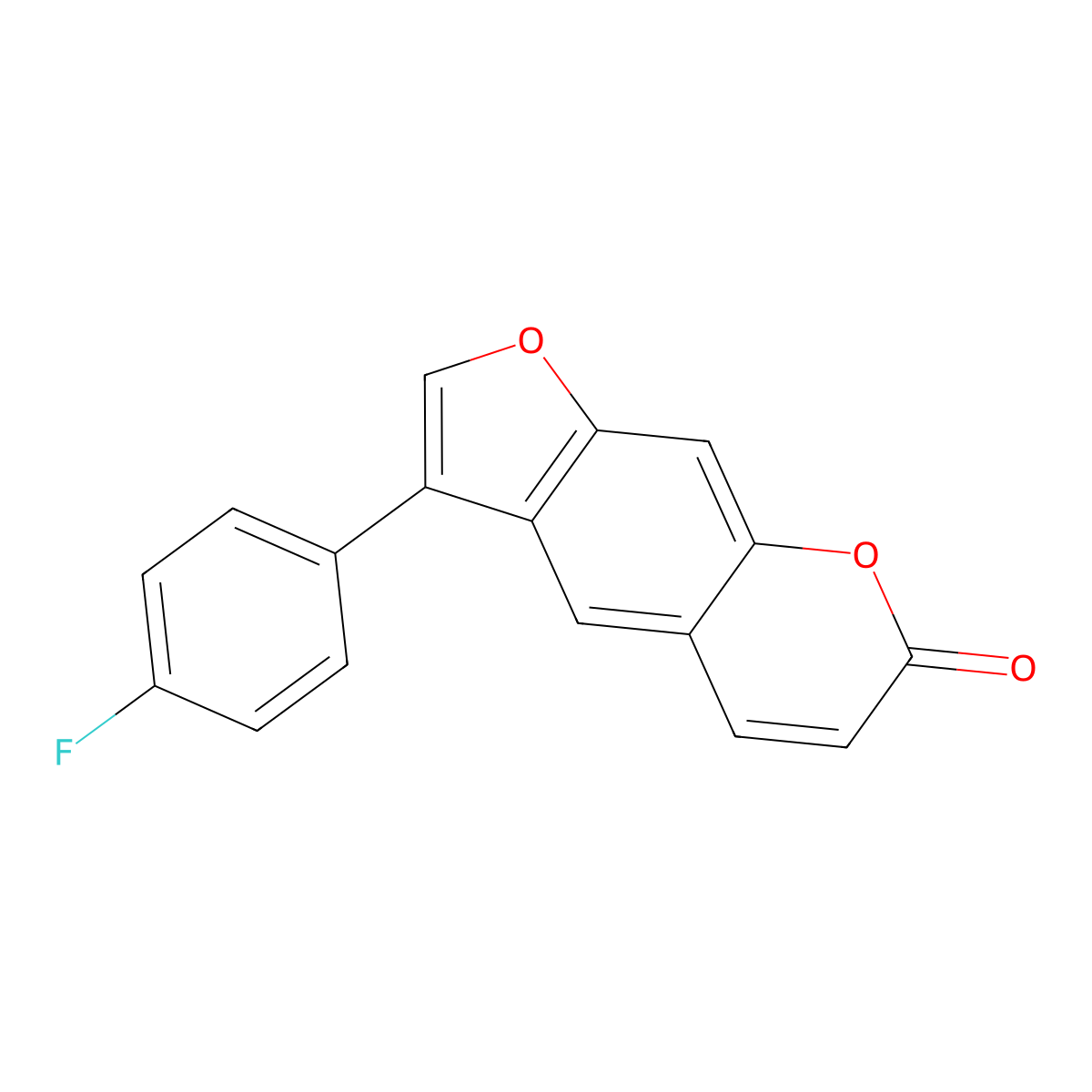 3-(4-fluorophenyl)-7H-furo[3,2-g]chromen-7-one molecular structure, CAS 374708-61-9