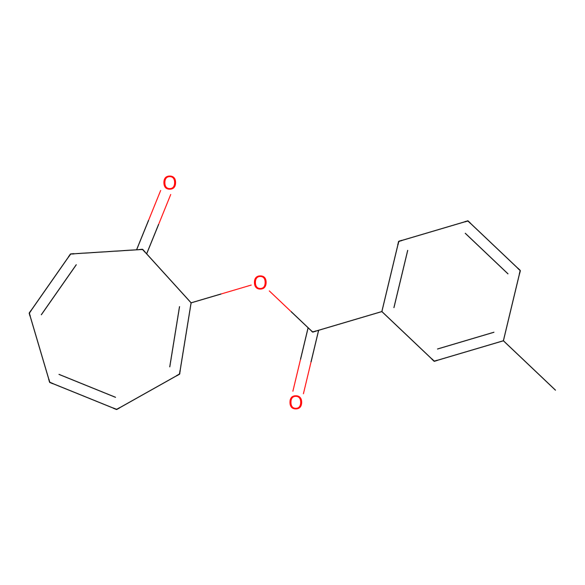 7-Oxocyclohepta-1,3,5-trien-1-YL 3-methylbenzoate molecular structure, CAS 374709-57-6