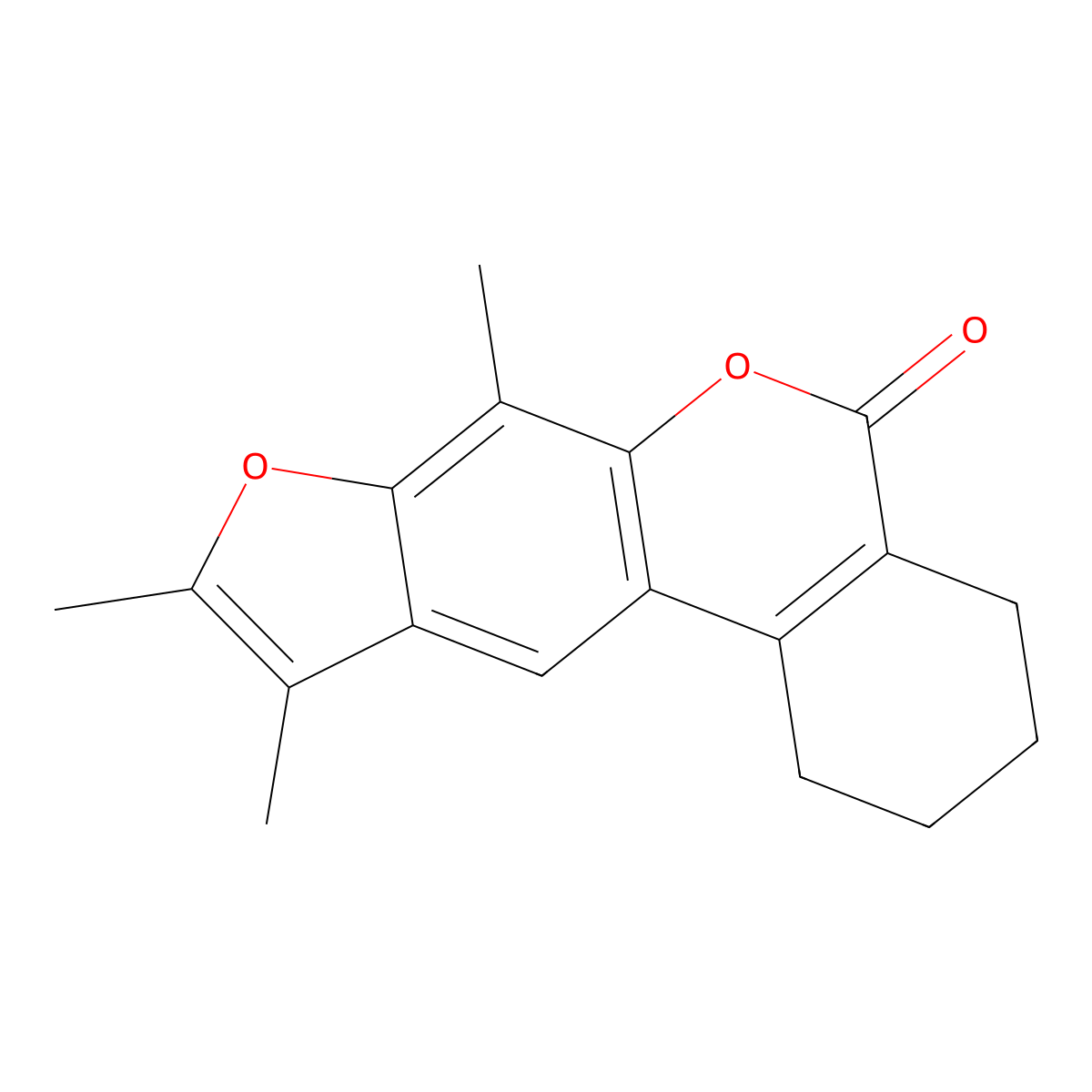 7,9,10-trimethyl-1,2,3,4-tetrahydro-5H-benzo[c]furo[3,2-g]chromen-5-one molecular structure, CAS 374709-68-9
