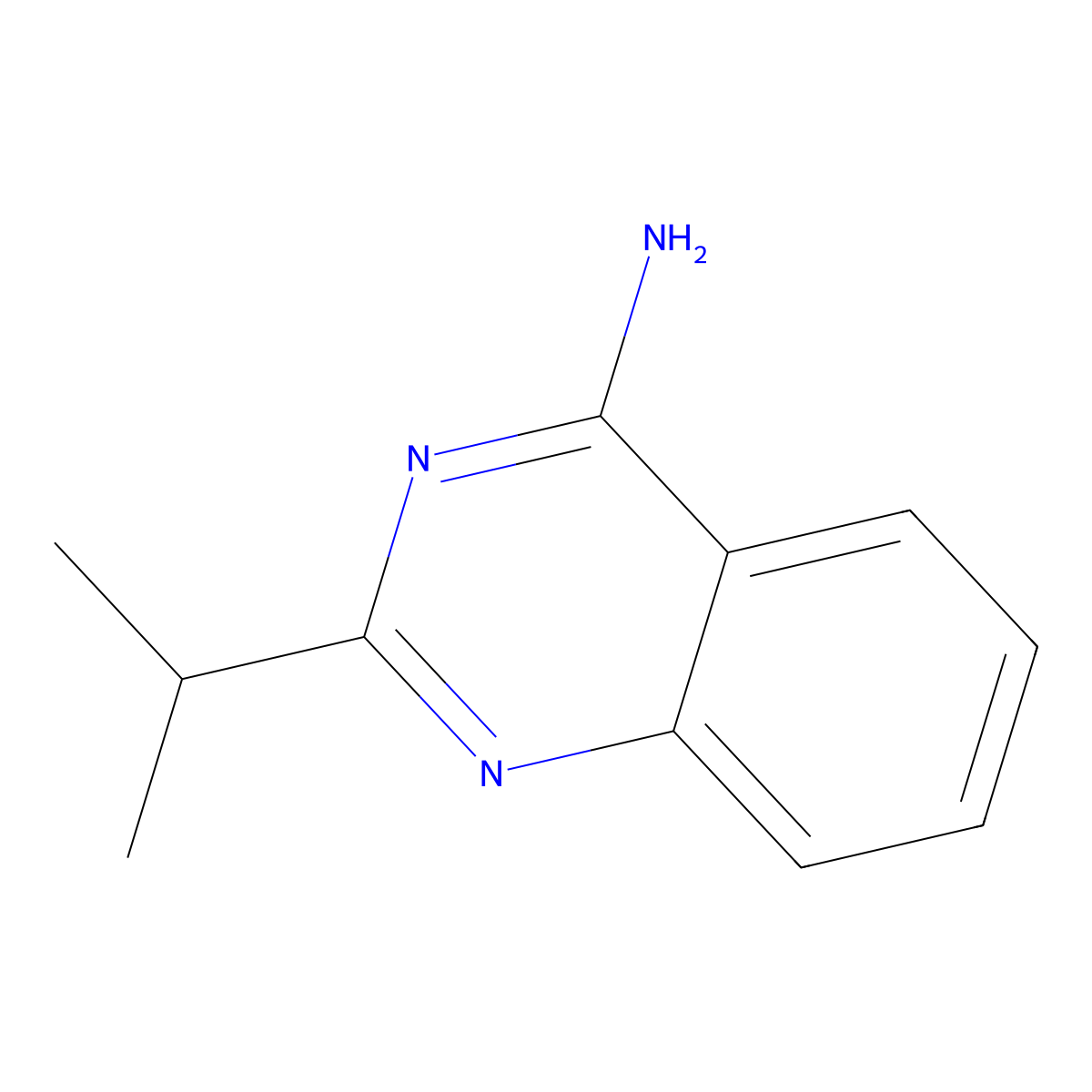 2-Isopropylquinazolin-4-amine molecular structure, CAS 37471-17-3