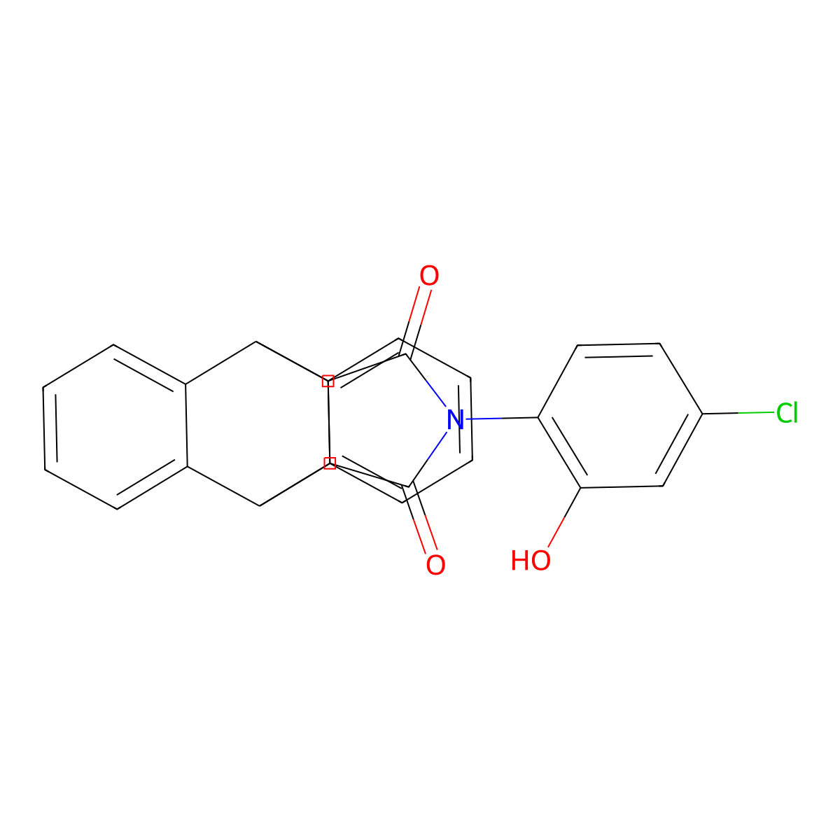 17-(4-Chloro-2-hydroxyphenyl)-17-azapentacyclo[6.6.5.0~2,7~.0~9,14~.0~15,19~]nonadeca-2,4,6,9,11,13-hexaene-16,18-dione molecular structure, CAS 37471-33-3