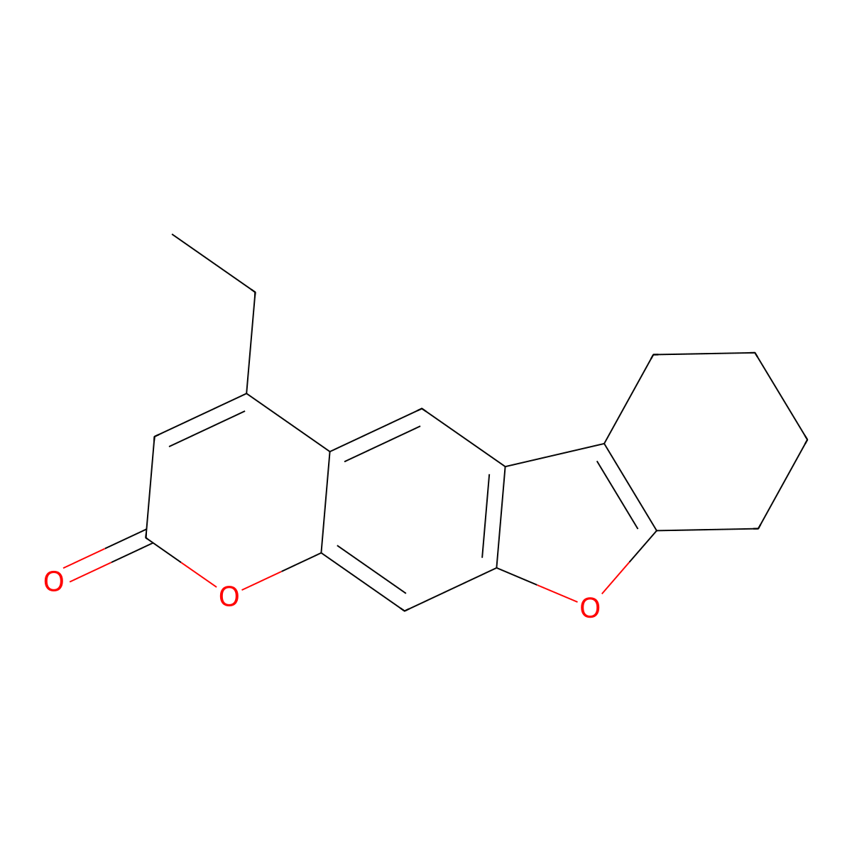 4-ethyl-6,7,8,9-tetrahydro-2H-[1]benzofuro[3,2-g]chromen-2-one molecular structure, CAS 374710-09-5