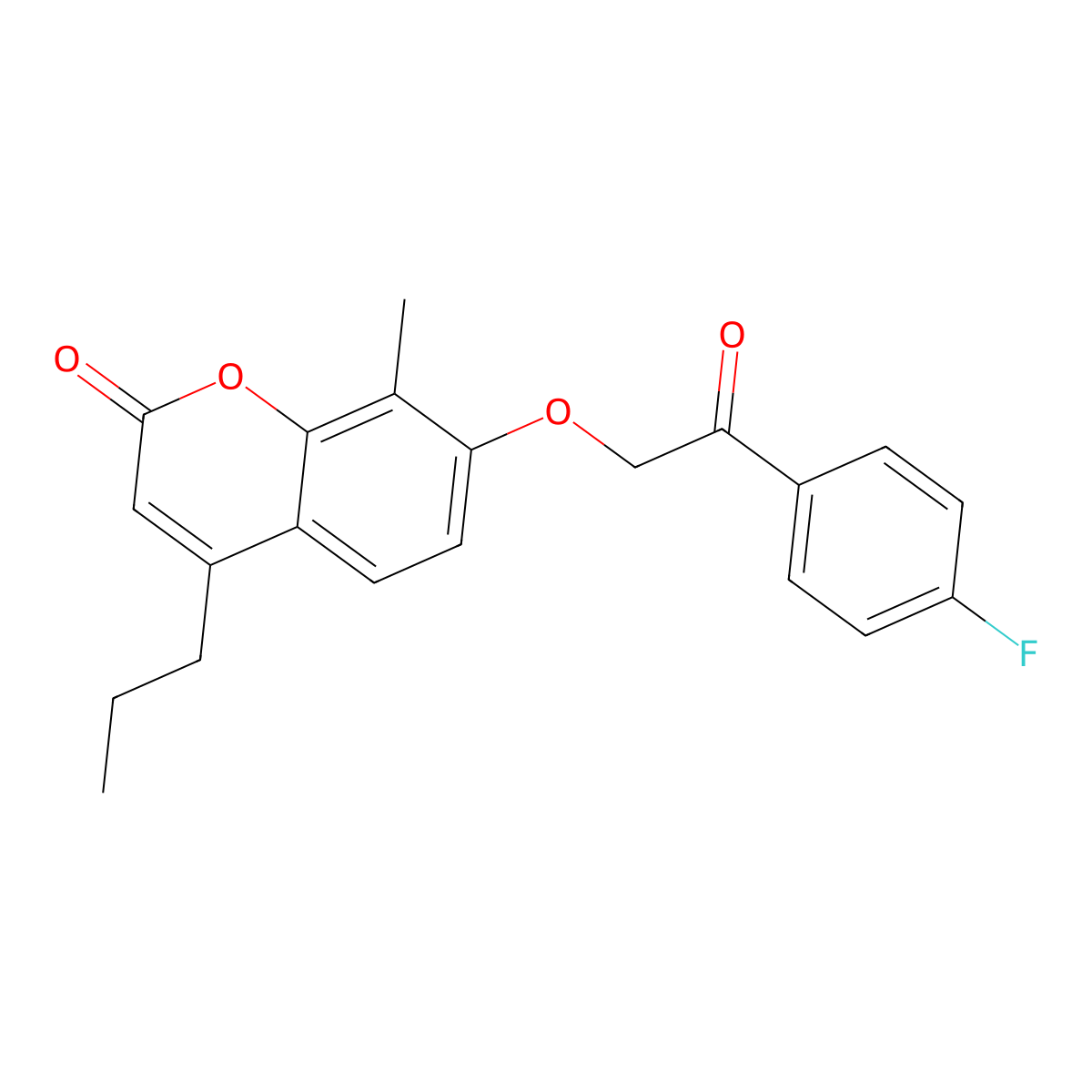 7-[2-(4-fluorophenyl)-2-oxoethoxy]-8-methyl-4-propyl-2H-chromen-2-one molecular structure, CAS 374711-42-9