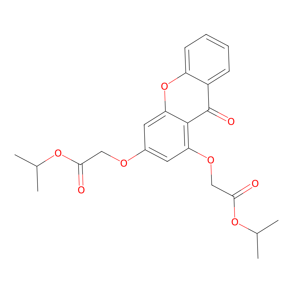 Acetic acid, 2,2'-[(9-oxo-9H-xanthene-1,3-diyl)bis(oxy)]bis-, bis(1-methylethyl) ester molecular structure, CAS 374711-49-6