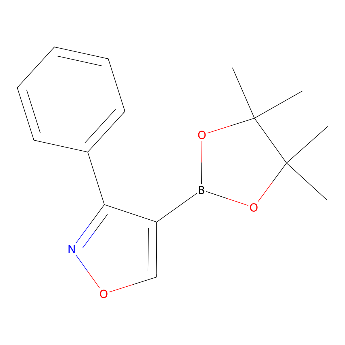 3-Phenyl-4-(4,4,5,5-tetramethyl-1,3,2-dioxaborolan-2-yl)isoxazole molecular structure, CAS 374715-23-8