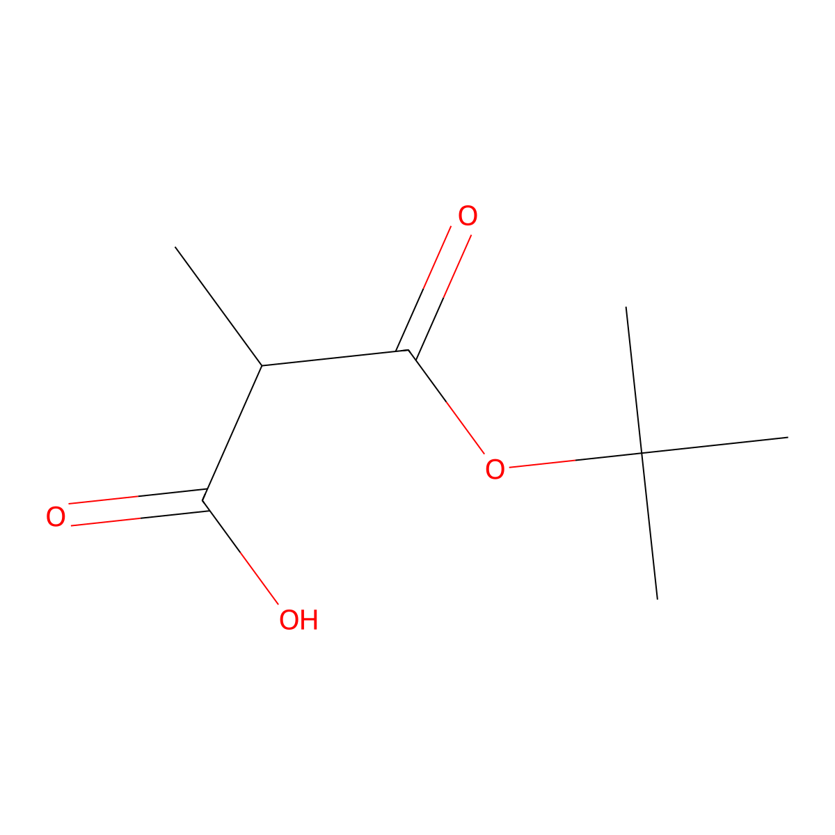 3-(Tert-butoxy)-2-methyl-3-oxopropanoic acid molecular structure, CAS 37472-52-9