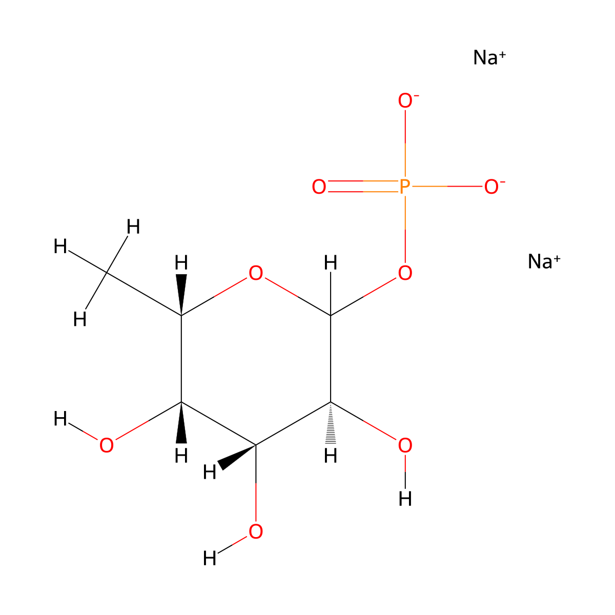 L-Fucose-1-phosphate disodium salt molecular structure, CAS 374726-44-0