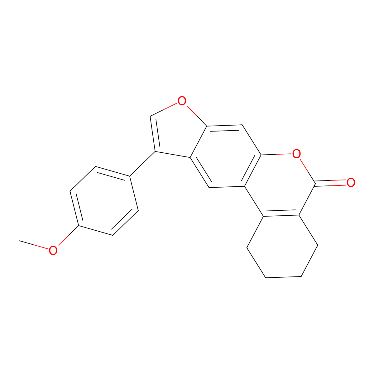 10-(4-methoxyphenyl)-1,2,3,4-tetrahydro-5H-benzo[c]furo[3,2-g]chromen-5-one molecular structure, CAS 374757-17-2