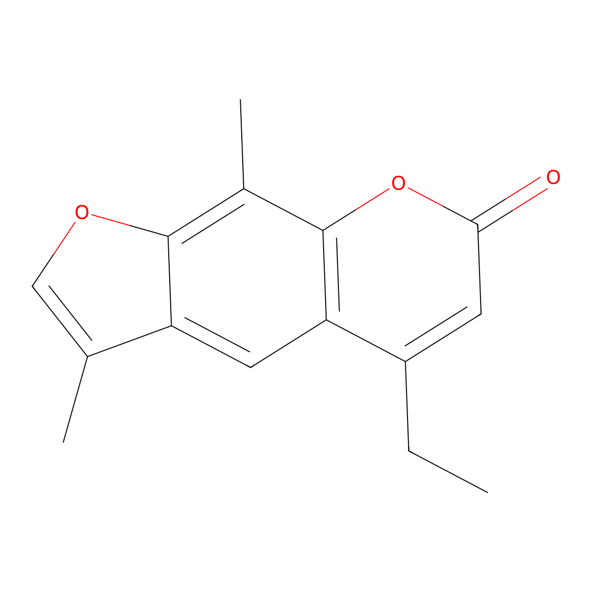 5-ethyl-3,9-dimethyl-7H-furo[3,2-g]chromen-7-one molecular structure, CAS 374757-32-1