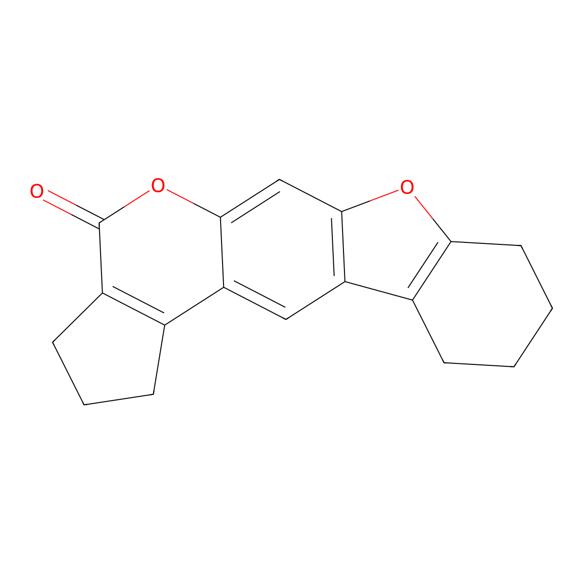 2,3,8,9,10,11-hexahydro[1]benzofuro[3,2-g]cyclopenta[c]chromen-4(1H)-one molecular structure, CAS 374758-07-3