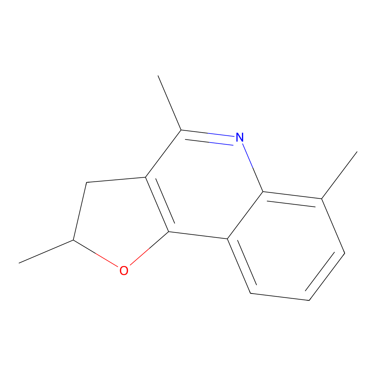 2,4,6-Trimethyl-2,3-dihydrofuro[3,2-c]quinoline molecular structure, CAS 374758-58-4