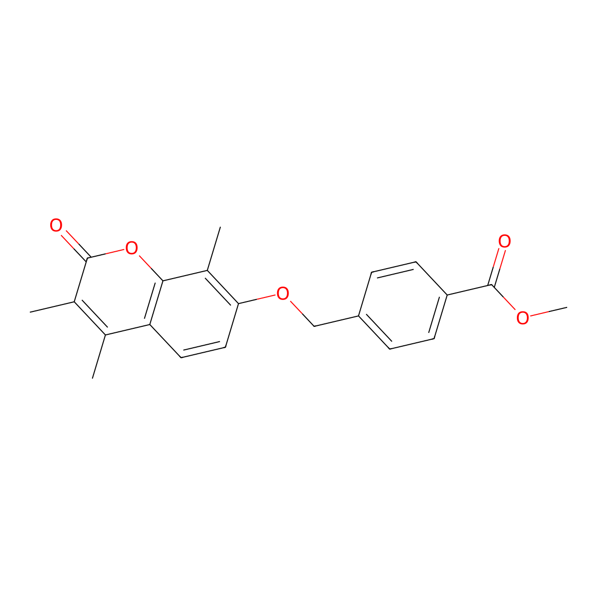 methyl 4-{[(3,4,8-trimethyl-2-oxo-2H-chromen-7-yl)oxy]methyl}benzoate molecular structure, CAS 374758-59-5