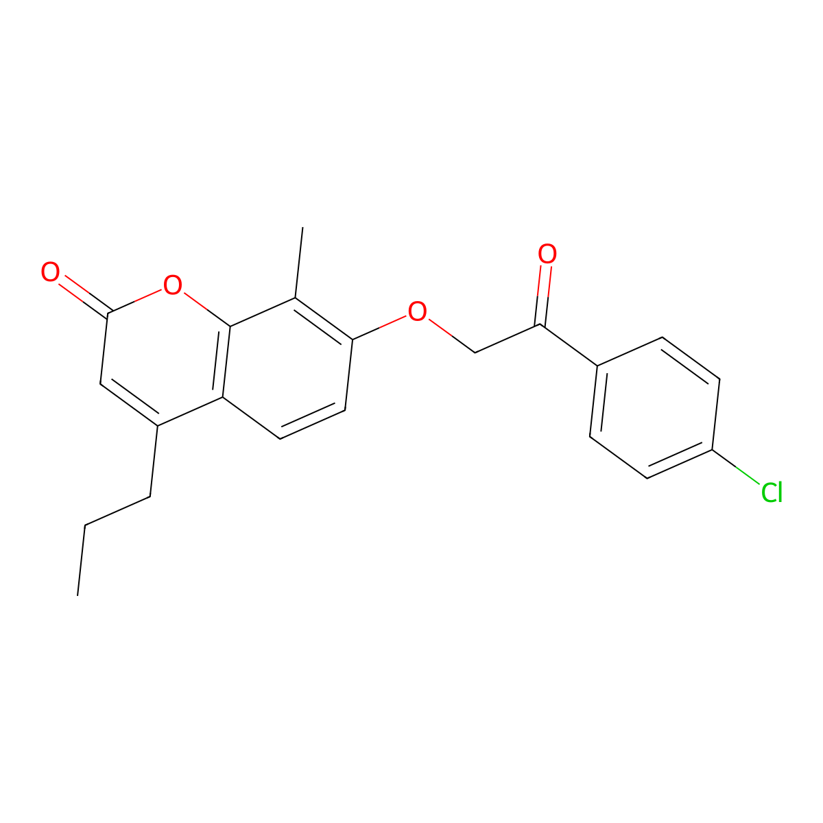 7-[2-(4-chlorophenyl)-2-oxoethoxy]-8-methyl-4-propyl-2H-chromen-2-one molecular structure, CAS 374758-67-5