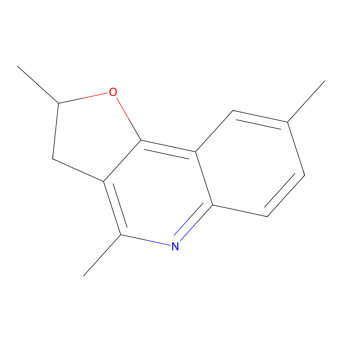 2,4,8-Trimethyl-2,3-dihydrofuro[3,2-c]quinoline molecular structure, CAS 374759-02-1
