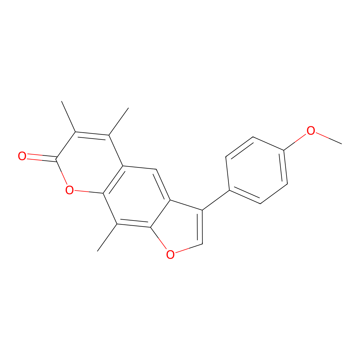 3-(4-methoxyphenyl)-5,6,9-trimethyl-7H-furo[3,2-g]chromen-7-one molecular structure, CAS 374759-12-3