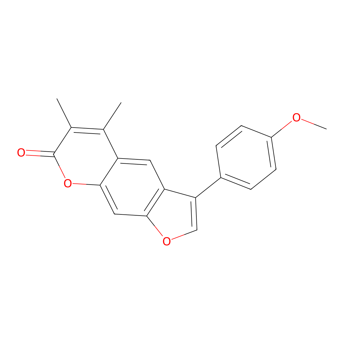 3-(4-methoxyphenyl)-5,6-dimethyl-7H-furo[3,2-g]chromen-7-one molecular structure, CAS 374759-25-8