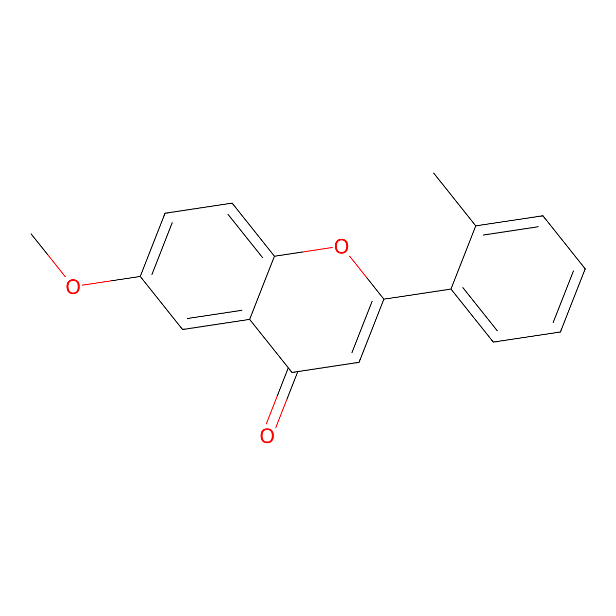 6-Methoxy-2-(2-methylphenyl)chromen-4-one molecular structure, CAS 374759-35-0