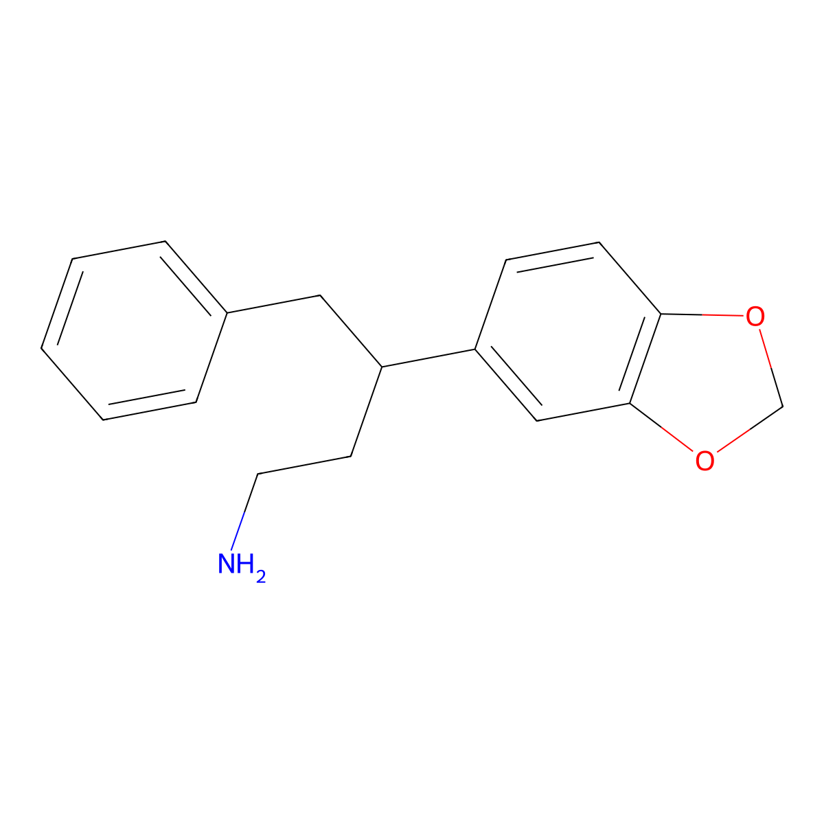 3-Benzo[1,3]dioxol-5-yl-4-phenyl-butylamine molecular structure, CAS 374759-53-2