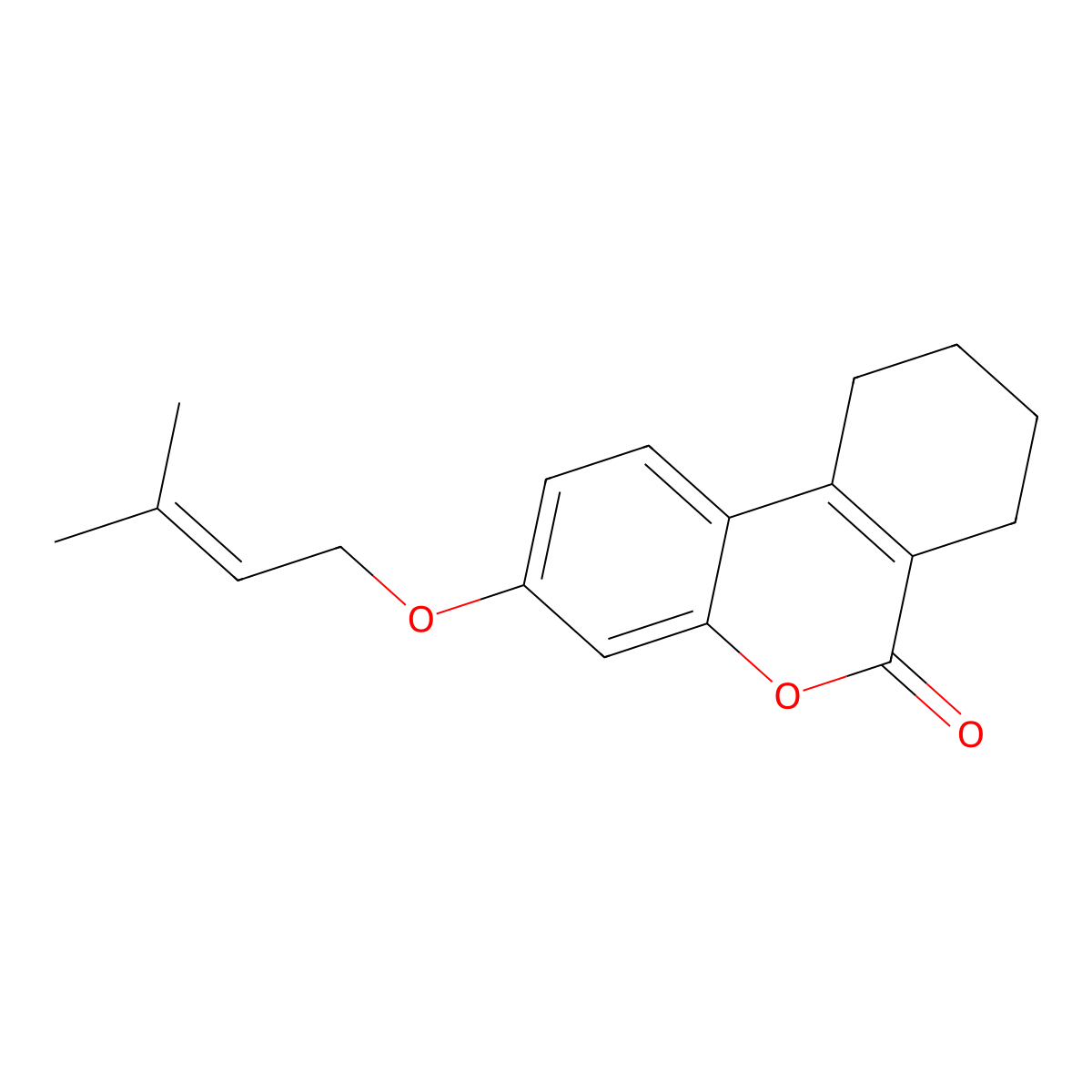 3-((3-Methyl-2-butenyl)oxy)-7,8,9,10-tetrahydro-6H-benzo(C)chromen-6-one molecular structure, CAS 374759-88-3