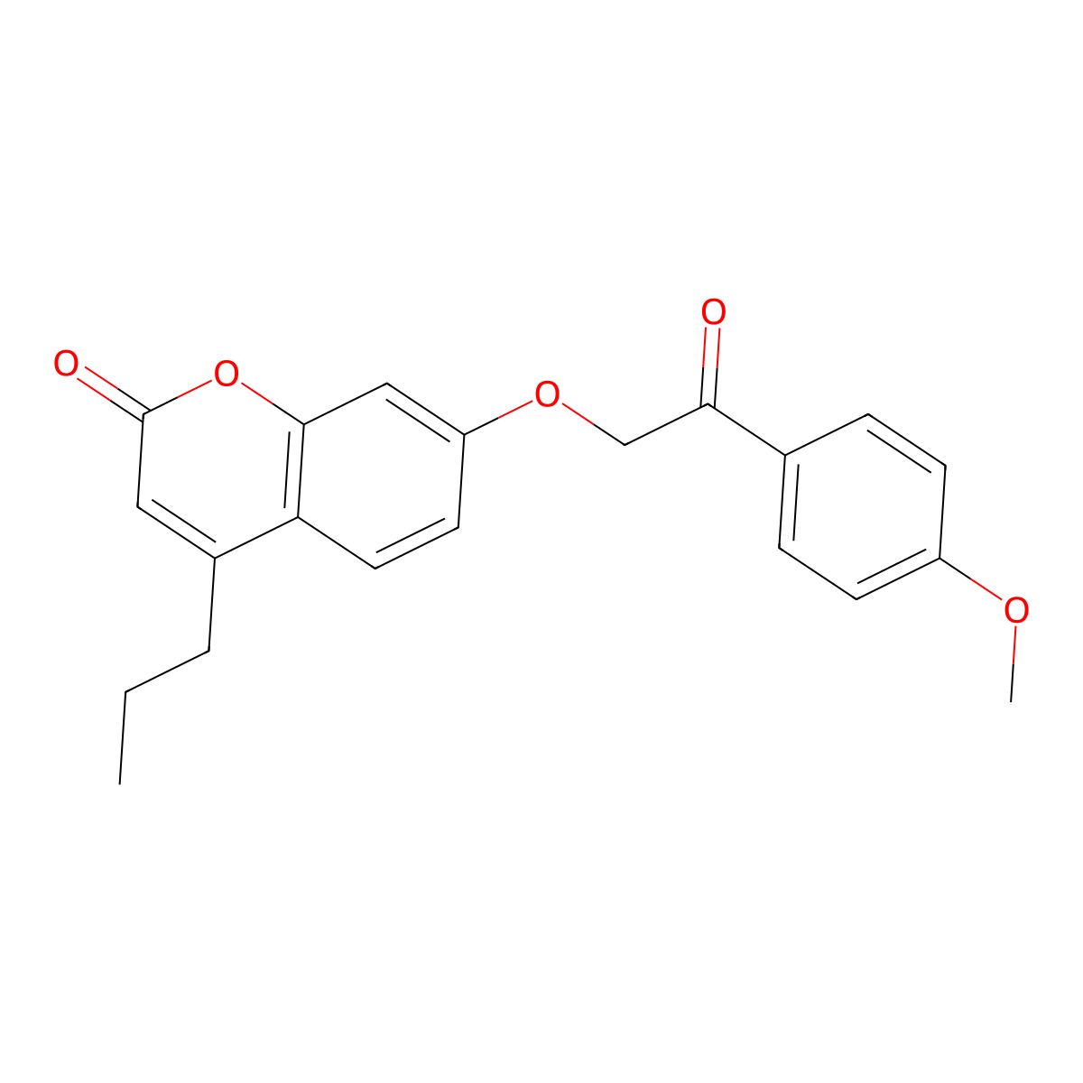 7-[2-(4-Methoxyphenyl)-2-oxoethoxy]-4-propylchromen-2-one molecular structure, CAS 374760-10-8
