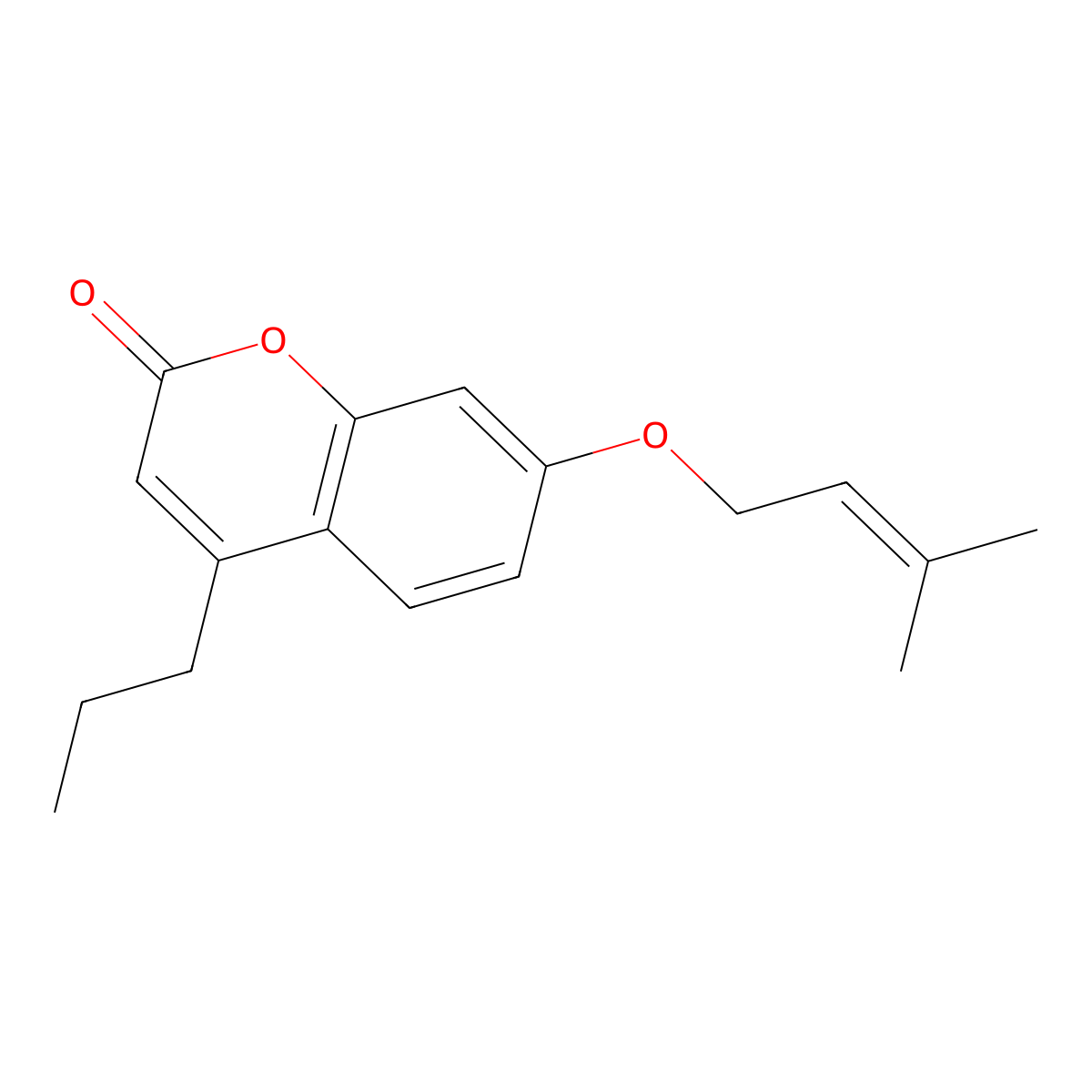 7-[(3-methylbut-2-en-1-yl)oxy]-4-propyl-2H-chromen-2-one molecular structure, CAS 374761-00-9