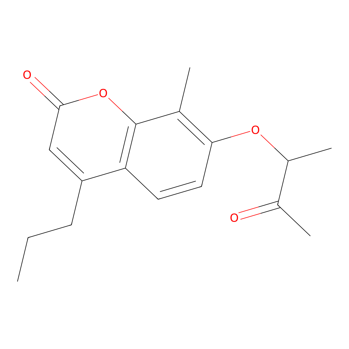 8-methyl-7-(1-methyl-2-oxopropoxy)-4-propyl-2H-chromen-2-one molecular structure, CAS 374761-02-1