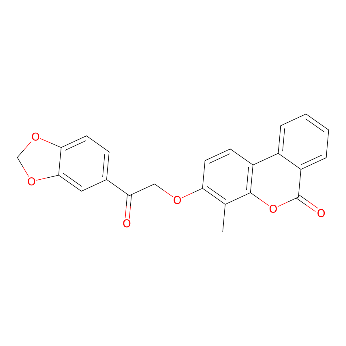 3-[2-(1,3-benzodioxol-5-yl)-2-oxoethoxy]-4-methyl-6H-benzo[c]chromen-6-one molecular structure, CAS 374761-77-0