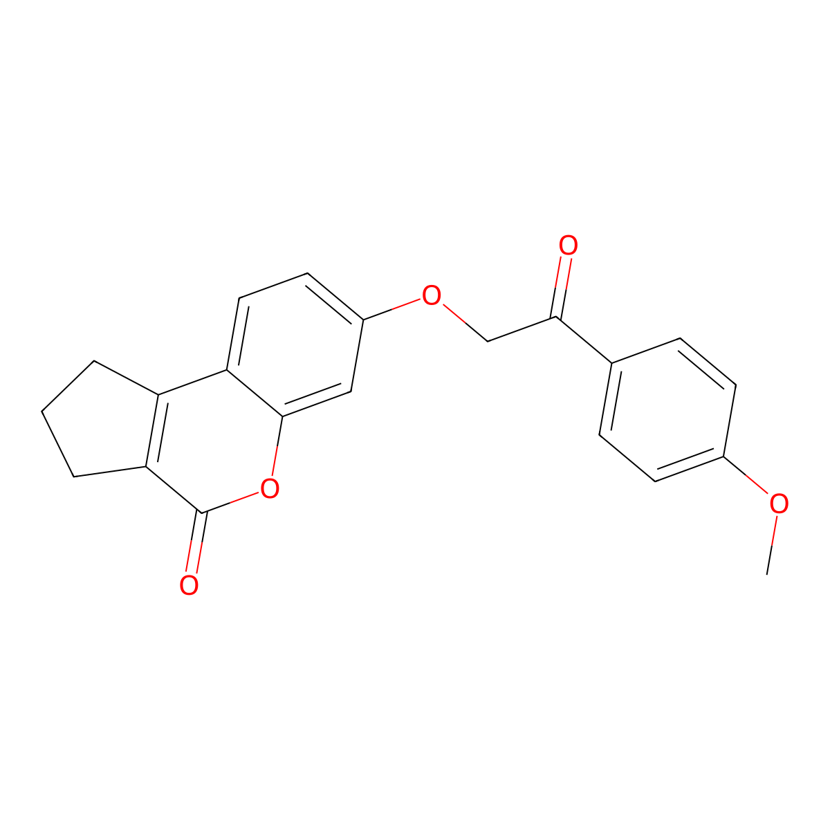 7-[2-(4-methoxyphenyl)-2-oxoethoxy]-2,3-dihydrocyclopenta[c]chromen-4(1H)-one molecular structure, CAS 374762-16-0