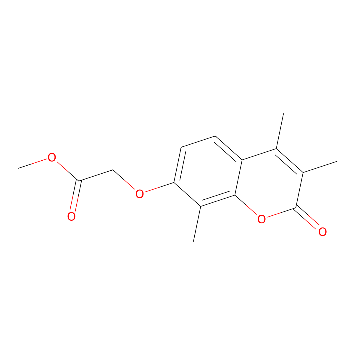 methyl 2-[(3,4,8-trimethyl-2-oxo-2H-chromen-7-yl)oxy]acetate molecular structure, CAS 374762-63-7