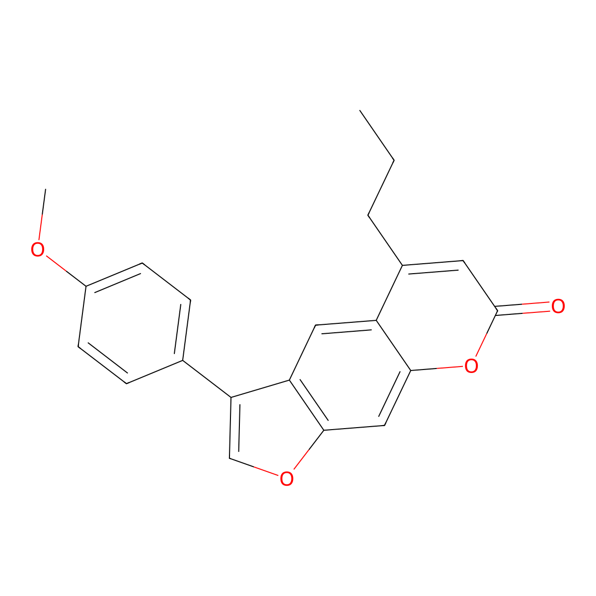 3-(4-methoxyphenyl)-5-propyl-7H-furo[3,2-g]chromen-7-one molecular structure, CAS 374762-77-3