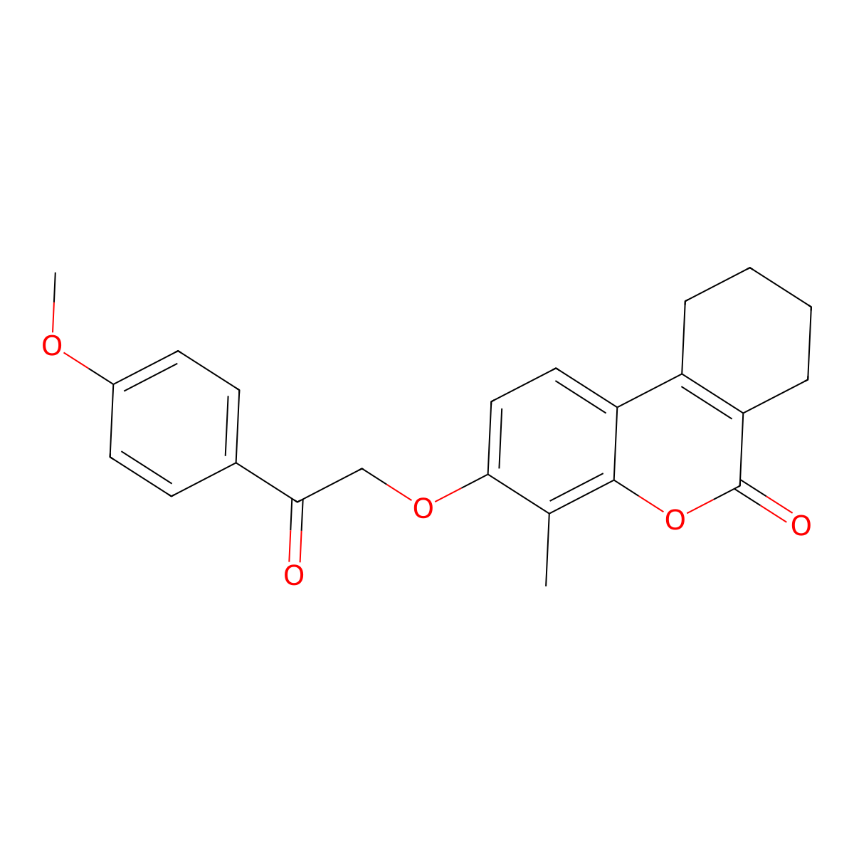3-[2-(4-methoxyphenyl)-2-oxoethoxy]-4-methyl-7,8,9,10-tetrahydro-6H-benzo[c]chromen-6-one molecular structure, CAS 374762-87-5