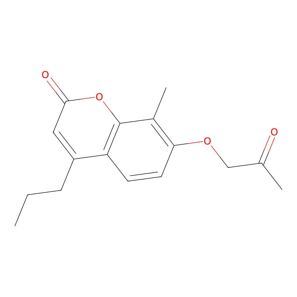 8-methyl-7-(2-oxopropoxy)-4-propyl-2H-chromen-2-one molecular structure, CAS 374763-32-3