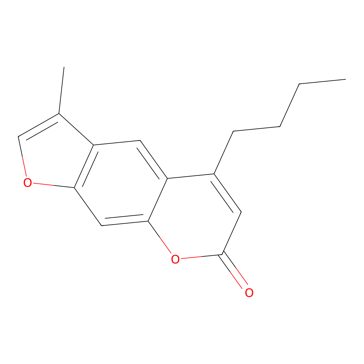 5-butyl-3-methyl-7H-furo[3,2-g]chromen-7-one molecular structure, CAS 374763-87-8