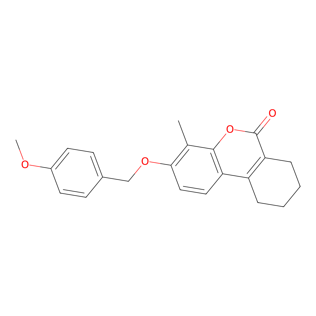 3-((4-Methoxybenzyl)oxy)-4-methyl-7,8,9,10-tetrahydro-6H-benzo(C)chromen-6-one molecular structure, CAS 374764-00-8