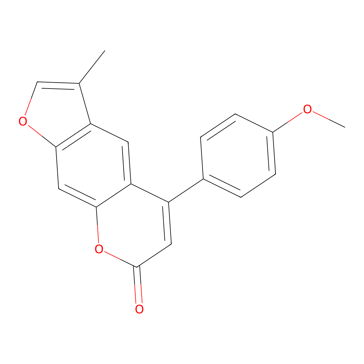 5-(4-methoxyphenyl)-3-methyl-7H-furo[3,2-g]chromen-7-one molecular structure, CAS 374764-20-2