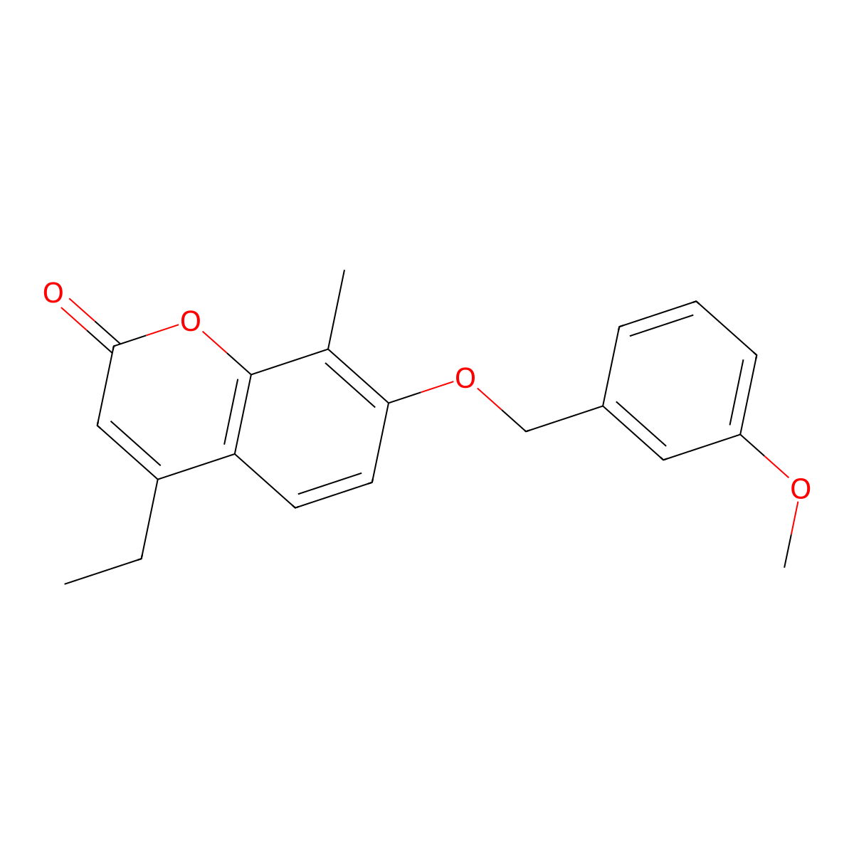 4-Ethyl-7-[(3-methoxyphenyl)methoxy]-8-methylchromen-2-one molecular structure, CAS 374764-22-4