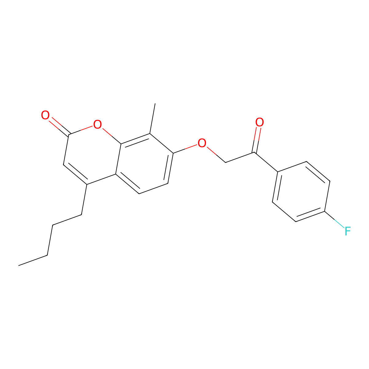4-butyl-7-[2-(4-fluorophenyl)-2-oxoethoxy]-8-methyl-2H-chromen-2-one molecular structure, CAS 374764-35-9