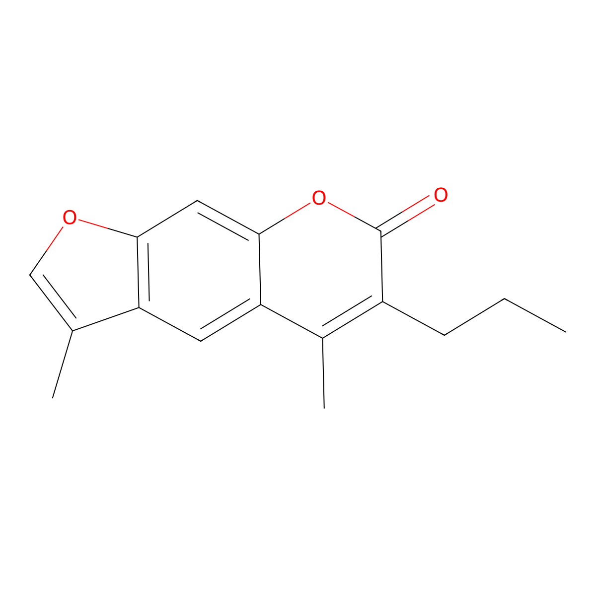 3,5-dimethyl-6-propyl-7H-furo[3,2-g]chromen-7-one molecular structure, CAS 374764-38-2