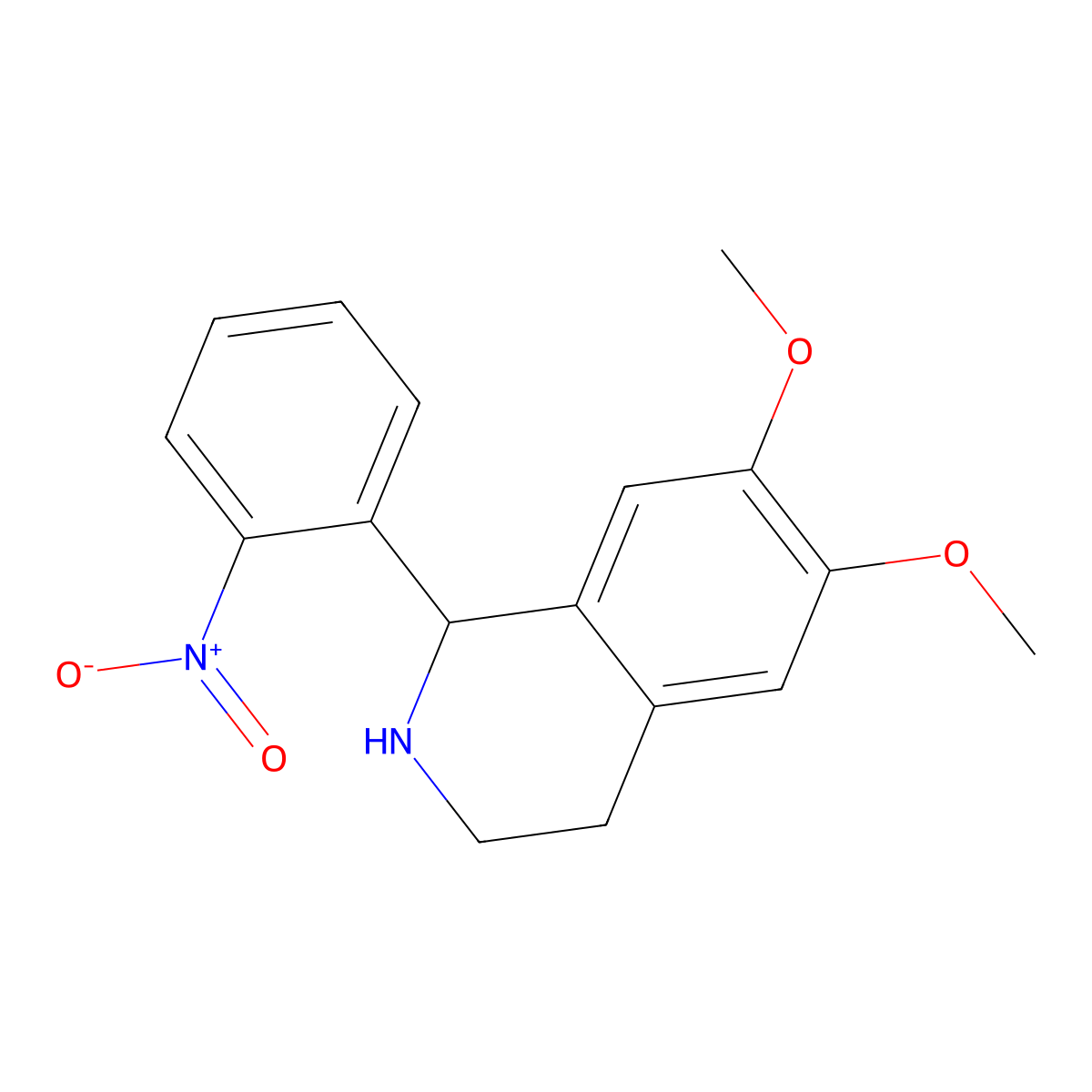 6,7-Dimethoxy-1-(2-nitrophenyl)-1,2,3,4-tetrahydroisoquinoline molecular structure, CAS 374764-51-9