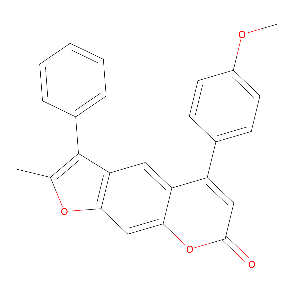 5-(4-methoxyphenyl)-2-methyl-3-phenyl-7H-furo[3,2-g]chromen-7-one molecular structure, CAS 374764-59-7