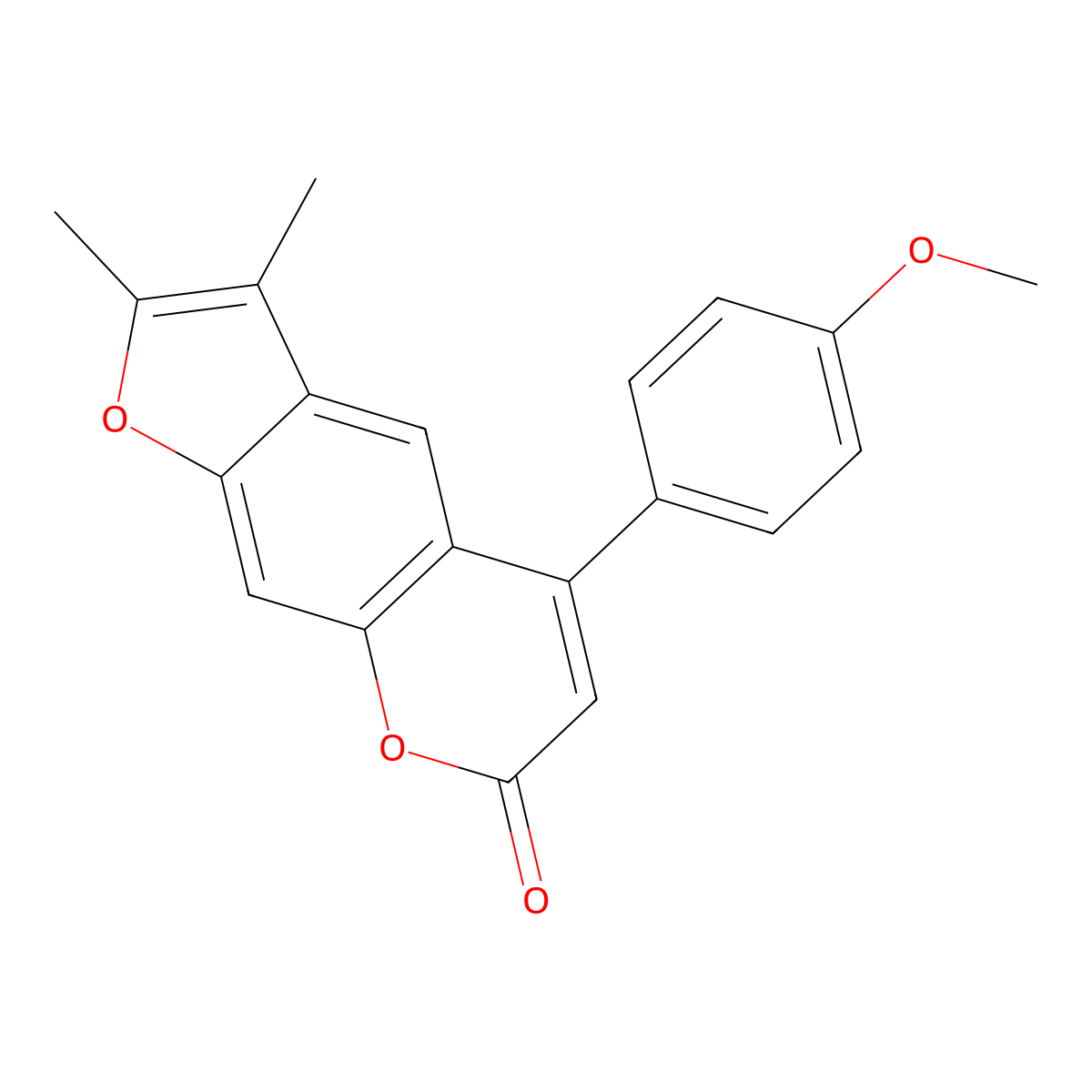 5-(4-methoxyphenyl)-2,3-dimethyl-7H-furo[3,2-g]chromen-7-one molecular structure, CAS 374764-99-5