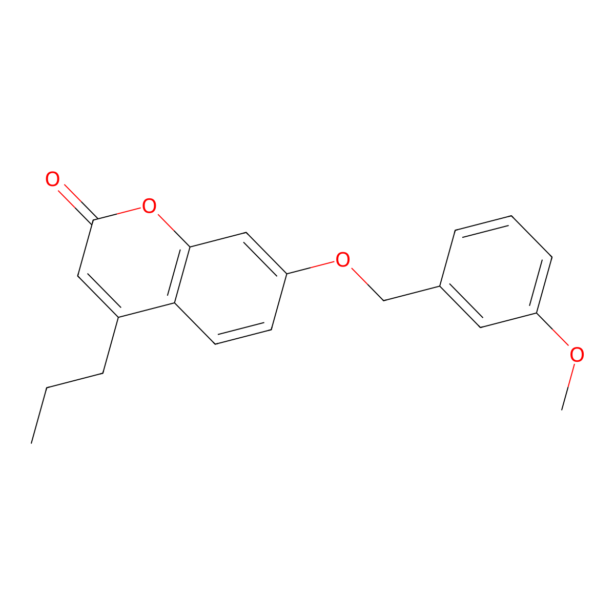 7-[(3-methoxybenzyl)oxy]-4-propyl-2H-chromen-2-one molecular structure, CAS 374765-01-2