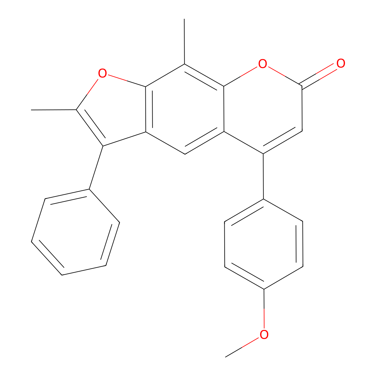 5-(4-methoxyphenyl)-2,9-dimethyl-3-phenyl-7H-furo[3,2-g]chromen-7-one molecular structure, CAS 374765-06-7